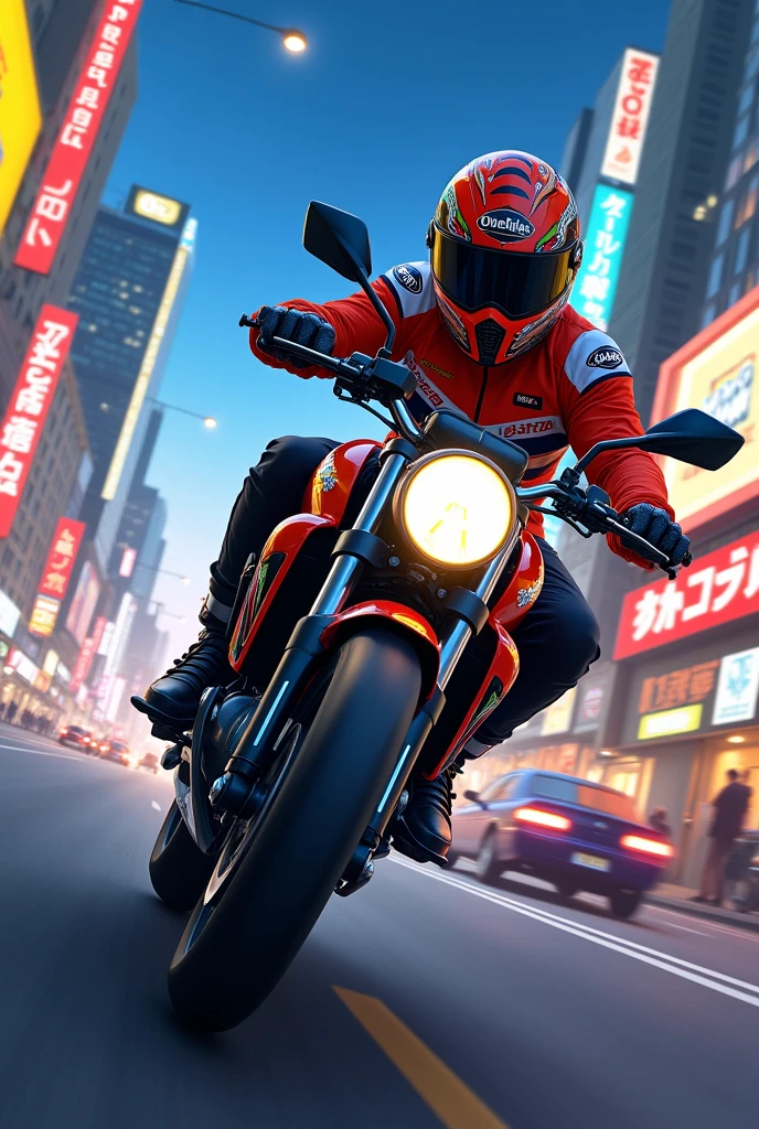 Home Delivered Anime Say Moto Express Man Motorcycle Helmet 