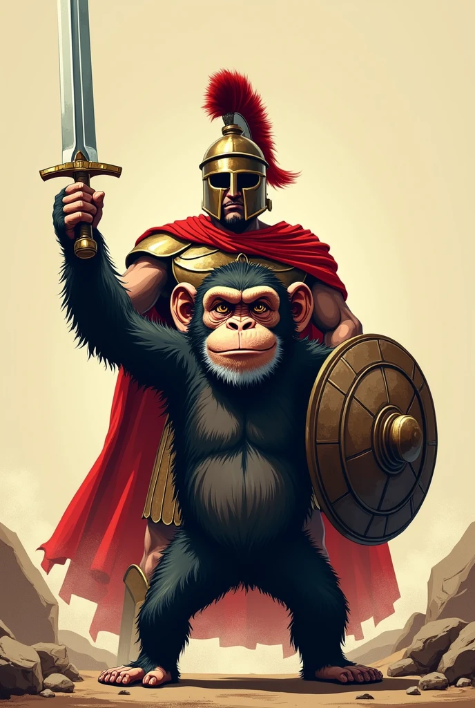 The image must be of a large, humanized monkey. (rational) that needs to be standing, he needs to be looking at the screen, as if he were the owner of the YouTube channel. Right behind him I need a Spartan warrior thirsty for victory with a serious look raising his sword, the Spartan needs to be looking to the left and in a heroic position, do this in a nice style and adapted for a YouTube thumbnail and in 16 format:9, use simple and minimalist colors. I need 2 individuals from the image, a monkey and a spartan, but the monkey needs to overcome the Spartan.
To create images similar to channel thumbnails "The traveler" usando o Midjourney, you can use a prompt that describes the visual style of the images. The thumbnails have a style reminiscent of manga or black and white illustrations., with strong contrast and expressive details in faces and scenes. Below is an example prompt you can use.:
A highly detailed, manga-style illustration with intense shadows and contrast. The scene features a close-up of a character with expressive facial features, wearing glasses with light reflecting on the lenses. The background is a detailed, dystopian urban setting. The overall mood is dark and introspective, with a dramatic focus on the character's eyes and expression. The artwork should have a hand-drawn quality, reminiscent of classic manga or anime, with intricate line work and strong contrasts between light and shadow."