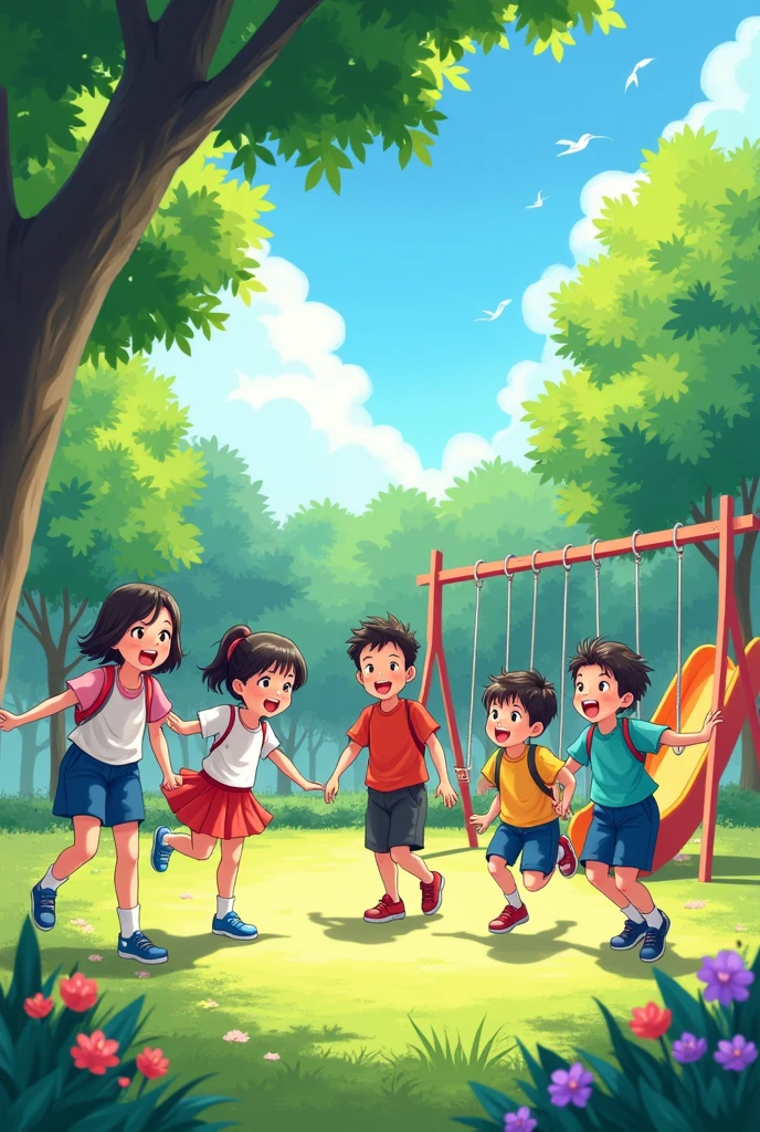 A realistic portrayal of Asian elementary school students
