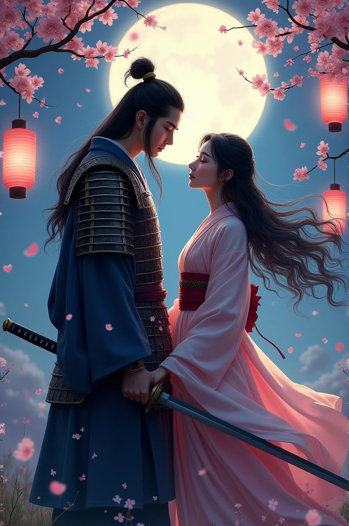 A samurai looks at his girlfriend's