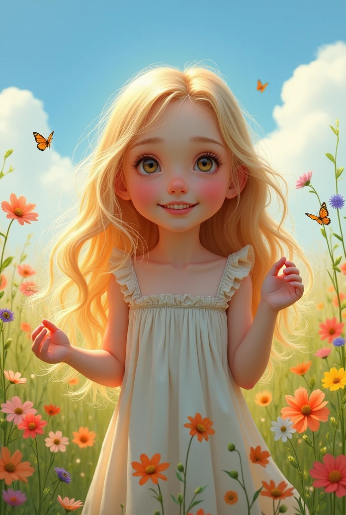 162cm girl with blonde hair and brown eye