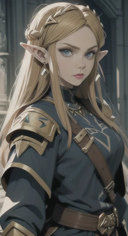 Intimidating, princess Zelda, Hyrule, armored,