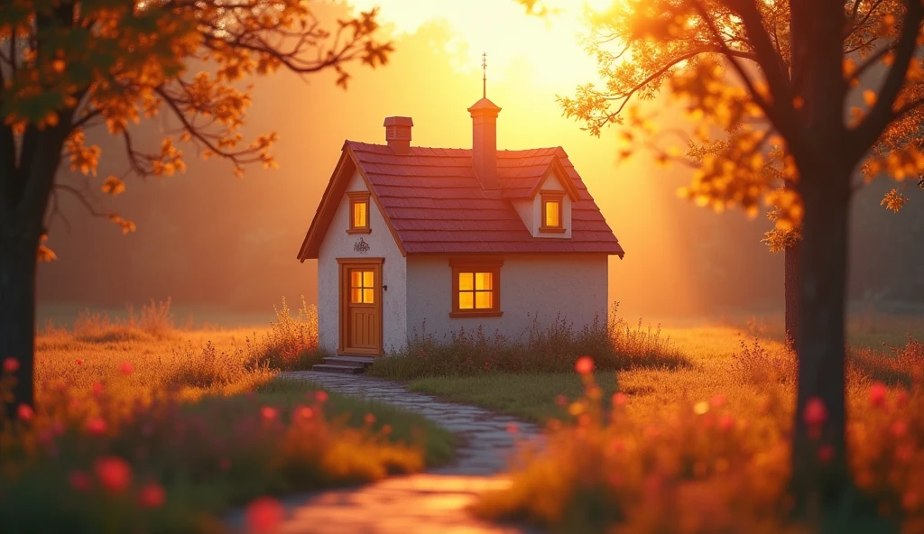 an image of a house with the light shining on them, in the style of colorful prisma, erased and obscured, multiple flash, iconic album covers, photography, 50mm