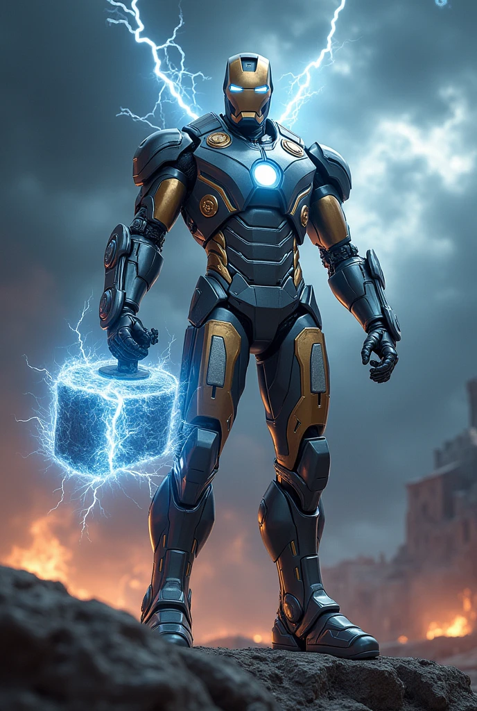 Iron man + thor  in one person
