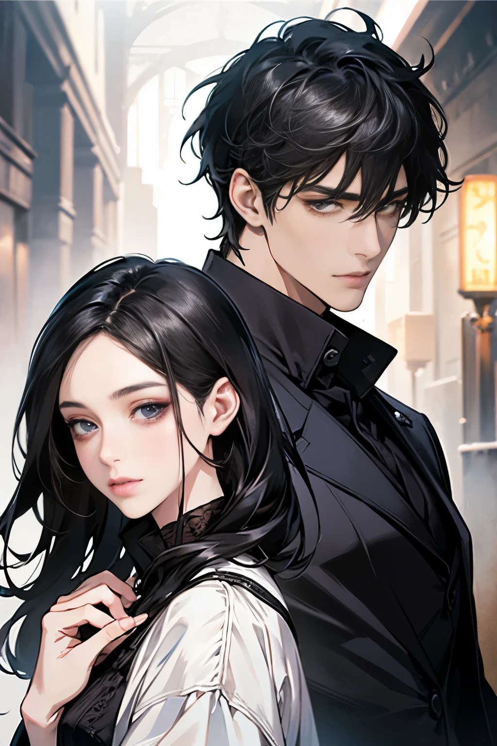 Beautiful and gentle ladies and handsome and cool men,Sweet atmosphere,Perfect face,bust,Back to Back,black hair black eyes,Perfect hands perfect face