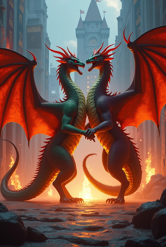 Dance competition "Dance of the Dragons" where dragon couples dance rock, Game of Thrones, House of the Dragons,Westeros
