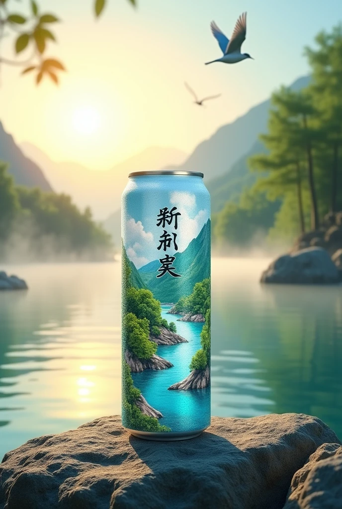 Taohoo brand canned mineral water conveys a sense of freshness.