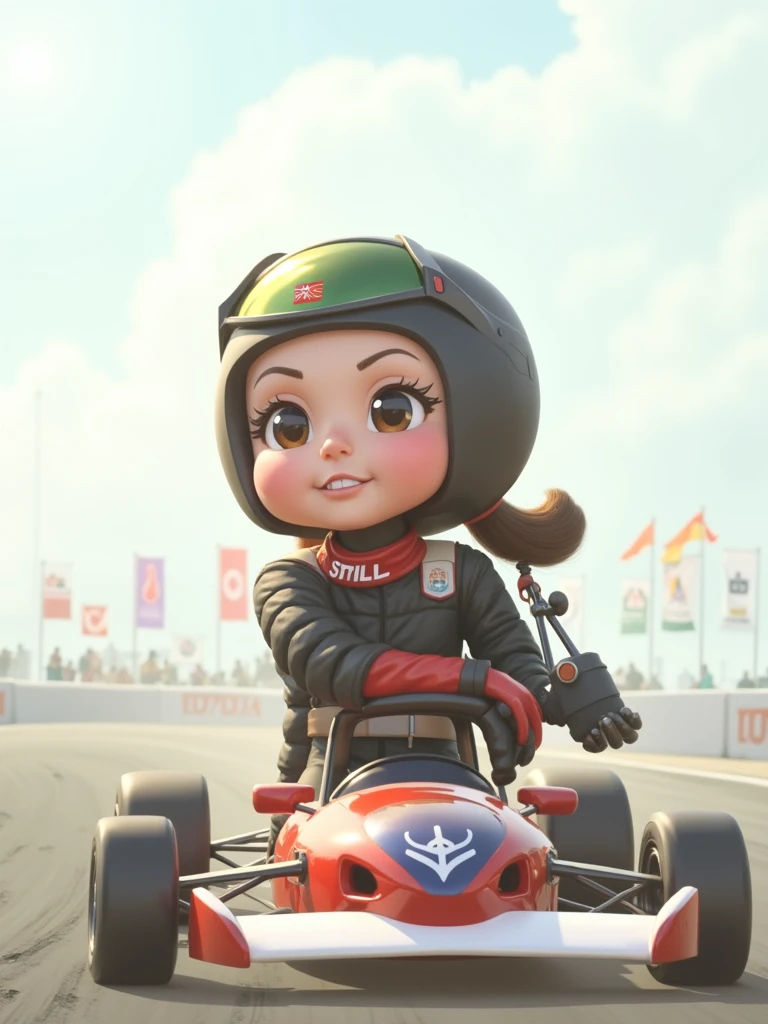 Driving a racing car