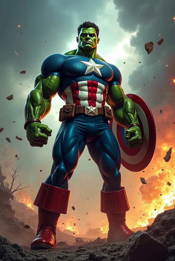 captain America and hulk in one person