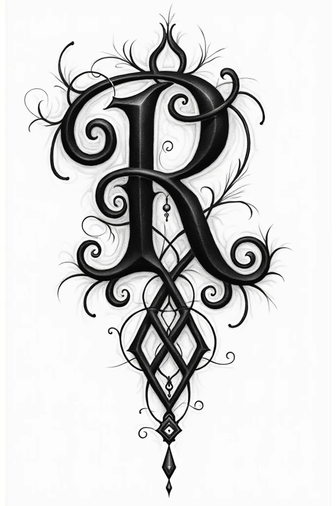 I want you to generate the word Ronny for me in lettering style, It's for a tattoo so I want it to have long, crossed lines.