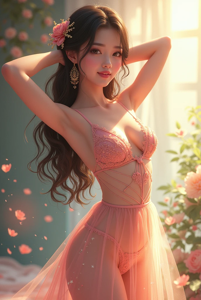 playing and kissing. a beautiful kind woman in 20's, showing her . playing with her . a girl in a dress. a transparent dress. girl in a beautiful dress. Highly realistic, an anime style. Art 3D. full body with lingerie. lingerie of different colors with glasses. beautiful. hands behind. king. legs wide open. oiled body. show ,((The best quality)), ((Highly detailed)), Long hair, single earring, intricately detailed, hyperdetailed, bottom, depth of field, The best quality, masterpiece, intricate details, tone mapping, sharp focus, hyper detailed, trends on Artstation, High resolution, official art, point of view