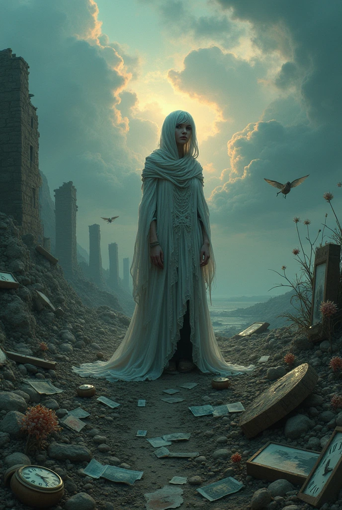Create an image and use the word as a reference: REMAINS OF REALITY. It's for a poetry channel