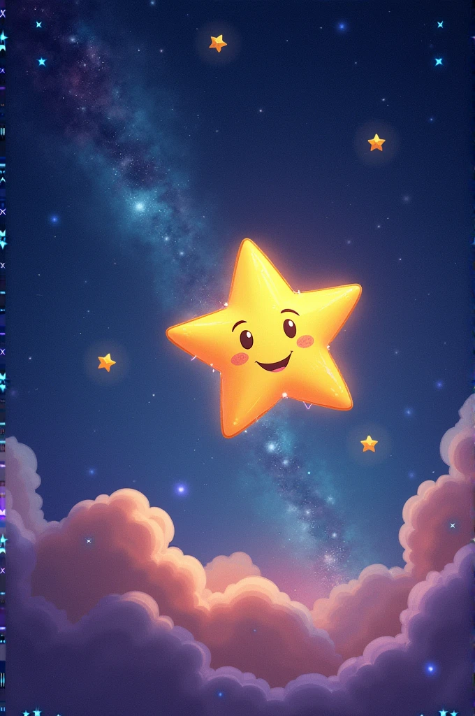 Once upon a time, in a twinkling galaxy far away, there was a little star named Stella. Stella was known for her bright and cheerful shine that lit up the night sky. Every evening, Stella would sparkle and dance, making all the other stars smile.