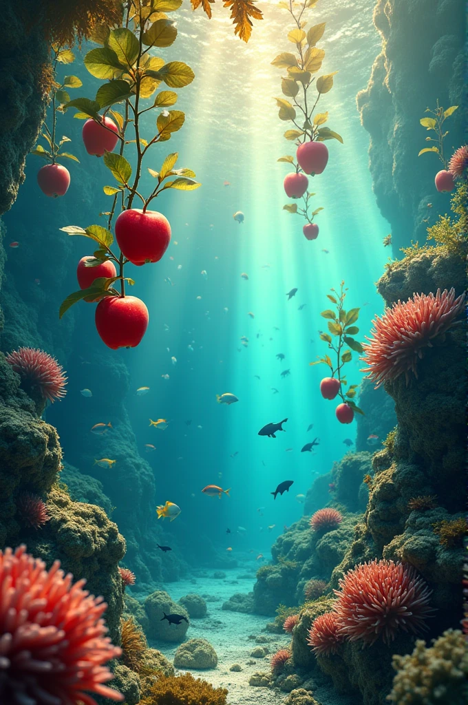 Apples grow at the bottom of the sea