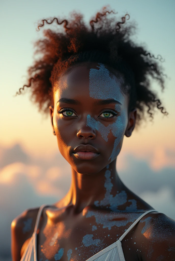 One with heterochromia and vitiligo