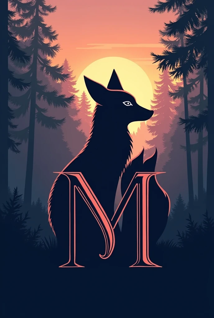 MAKE ME A MARK IN THE SHAPE OF A FOX WITH A LETTER M