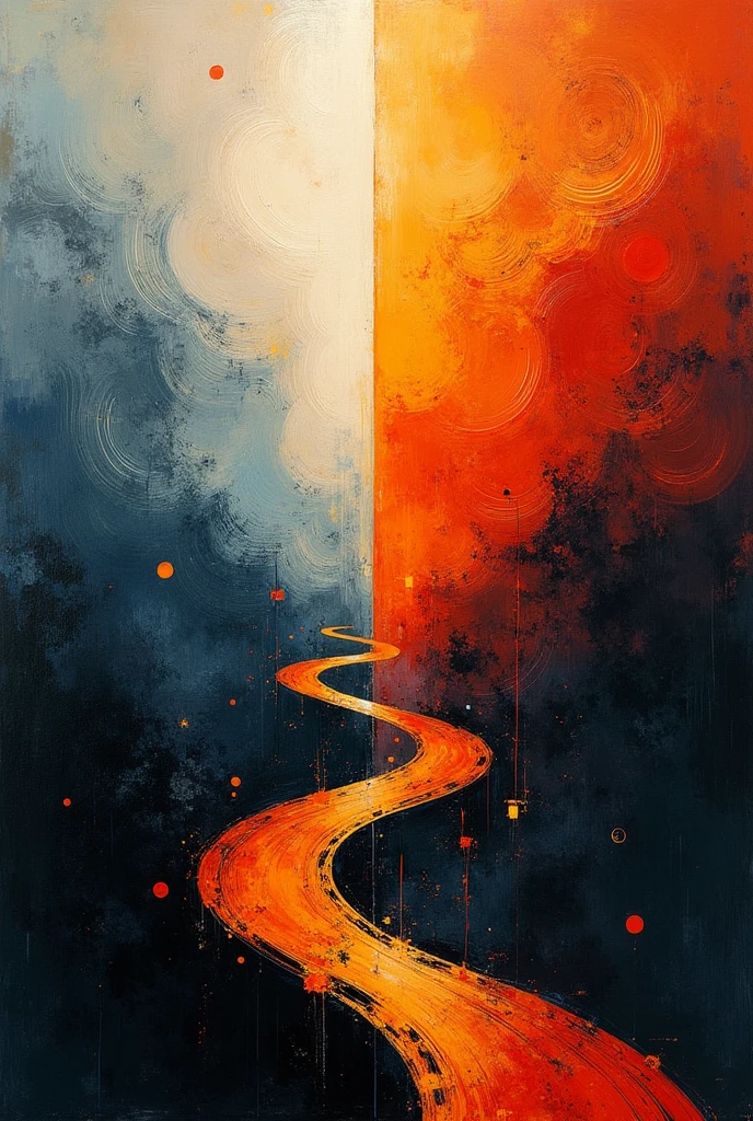 drawing with contrast, emphasis, and balance on it
