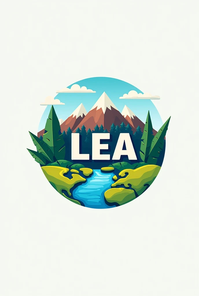 Create a logo with the word GEOGRAPHY and the letters LEA