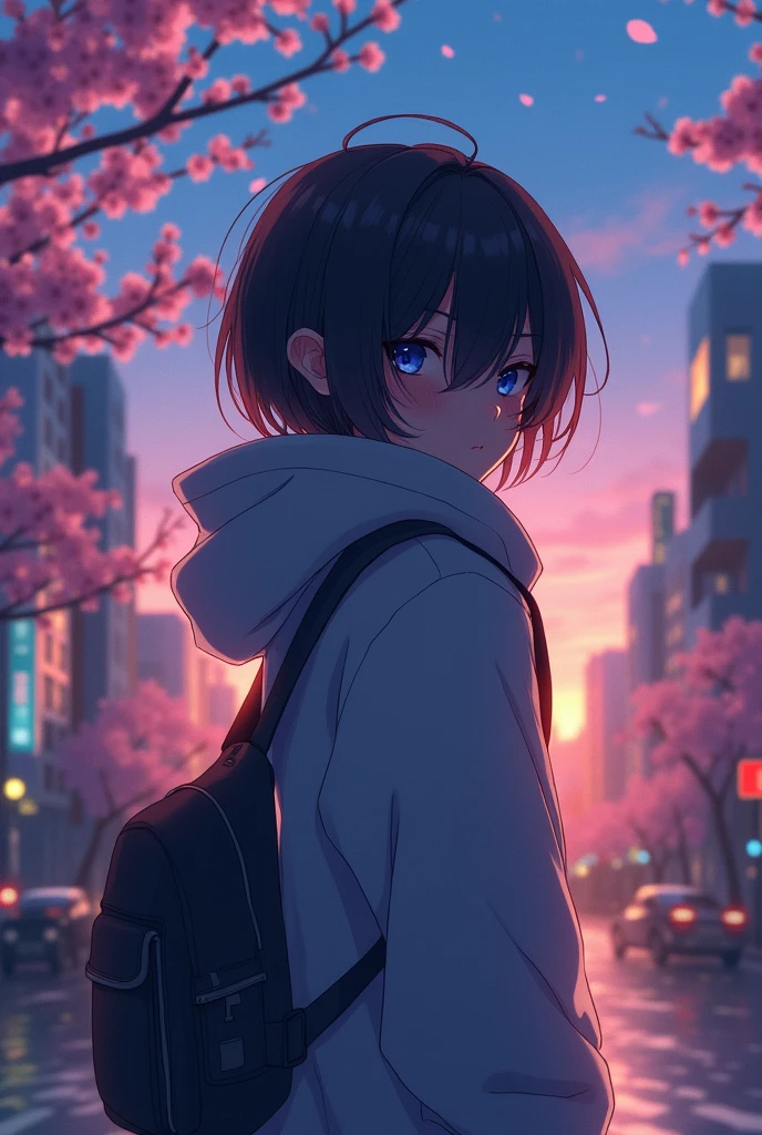 An anime-style illustration of a person wearing a hoodie with a faint shadow cast on their face by the light coming from behind.