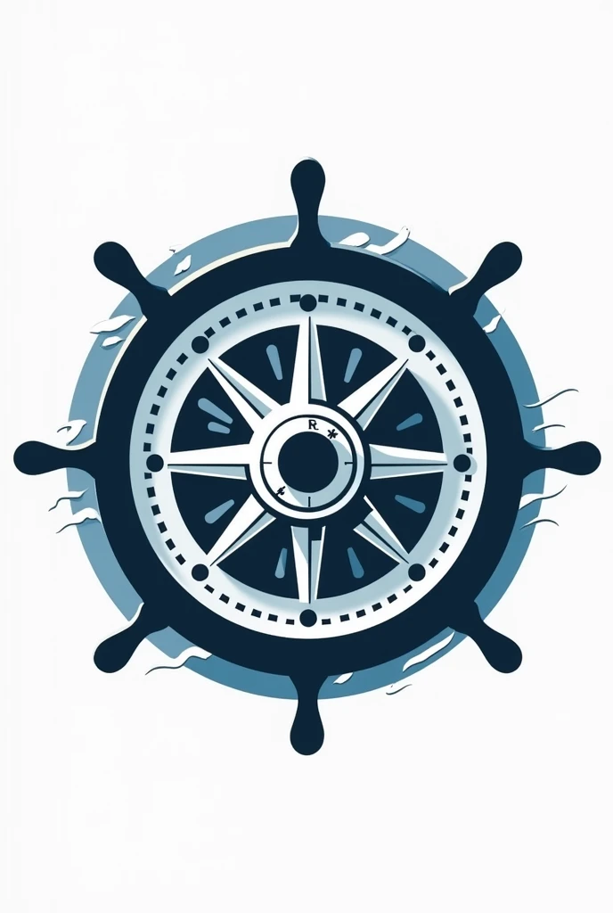 Create a logo for a digital newspaper which will be called the Navigator and be inspired by a rudder