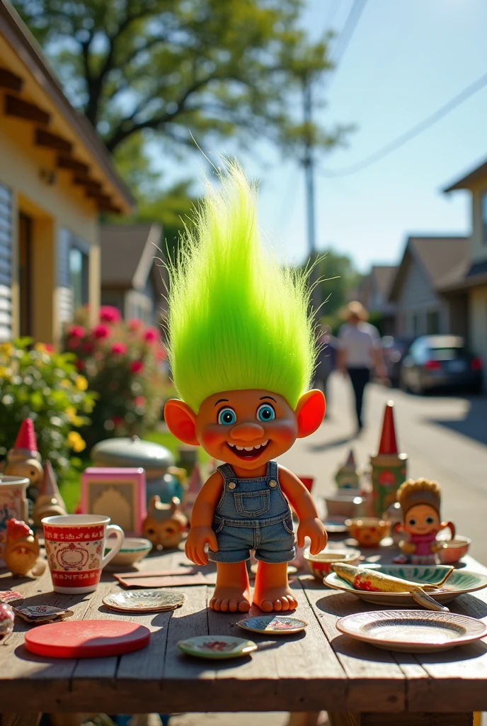 Troll doll at a garage sale