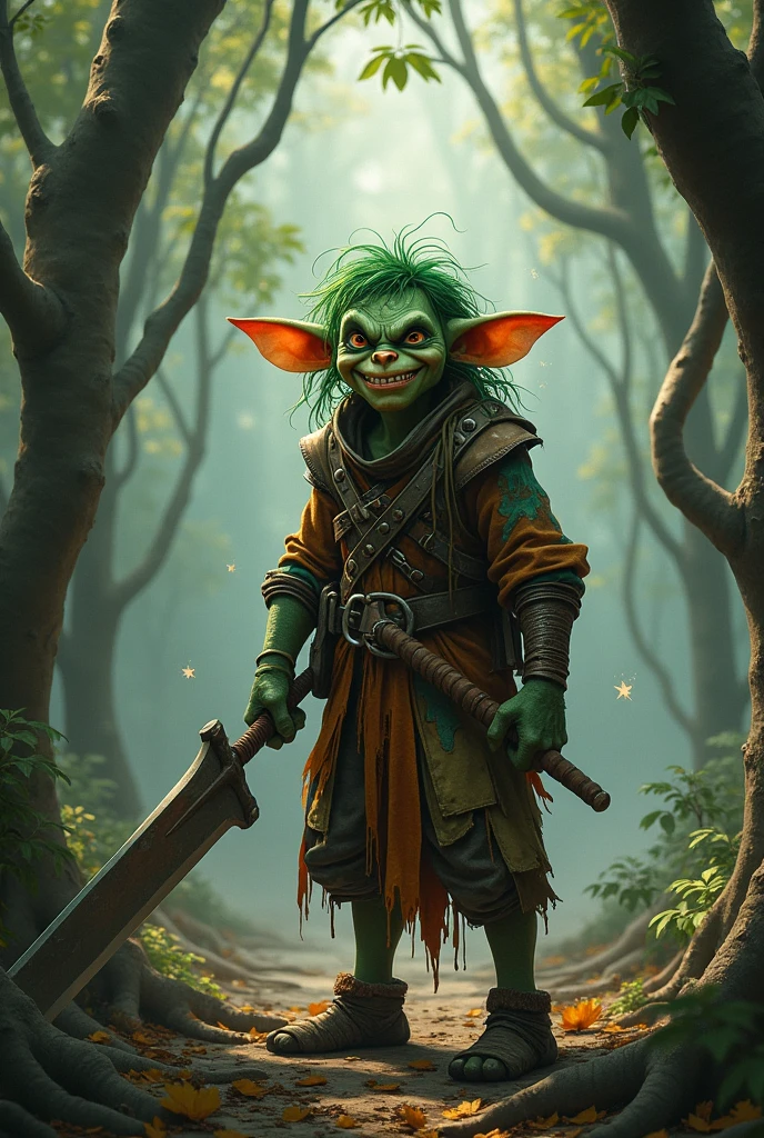 goblin with a rusty sword