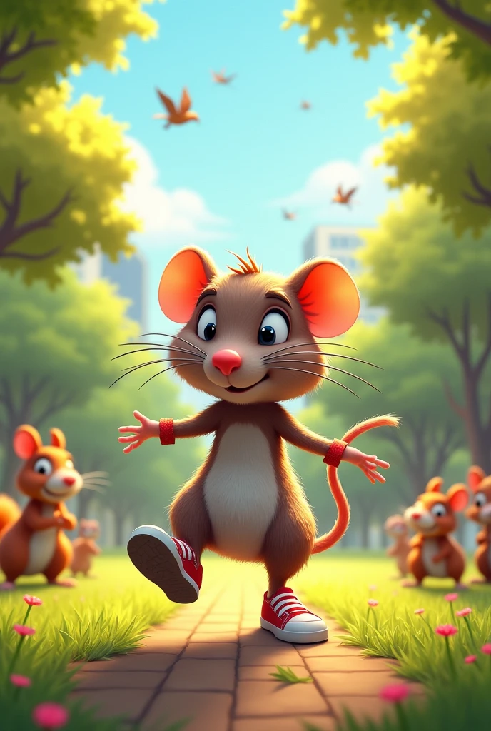 A rat doing calisthenics