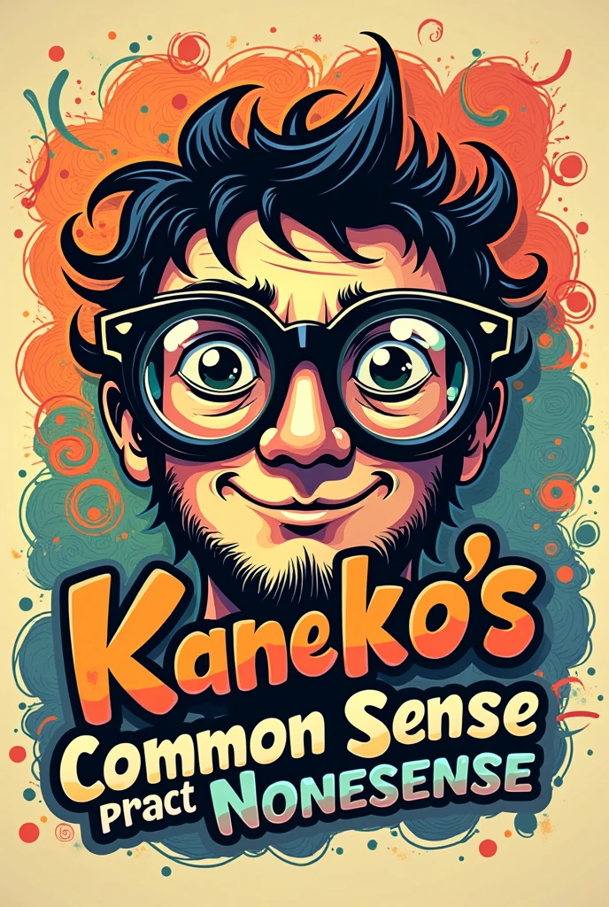 logo band Kaneko's common sense and nonsense Glasses Downer