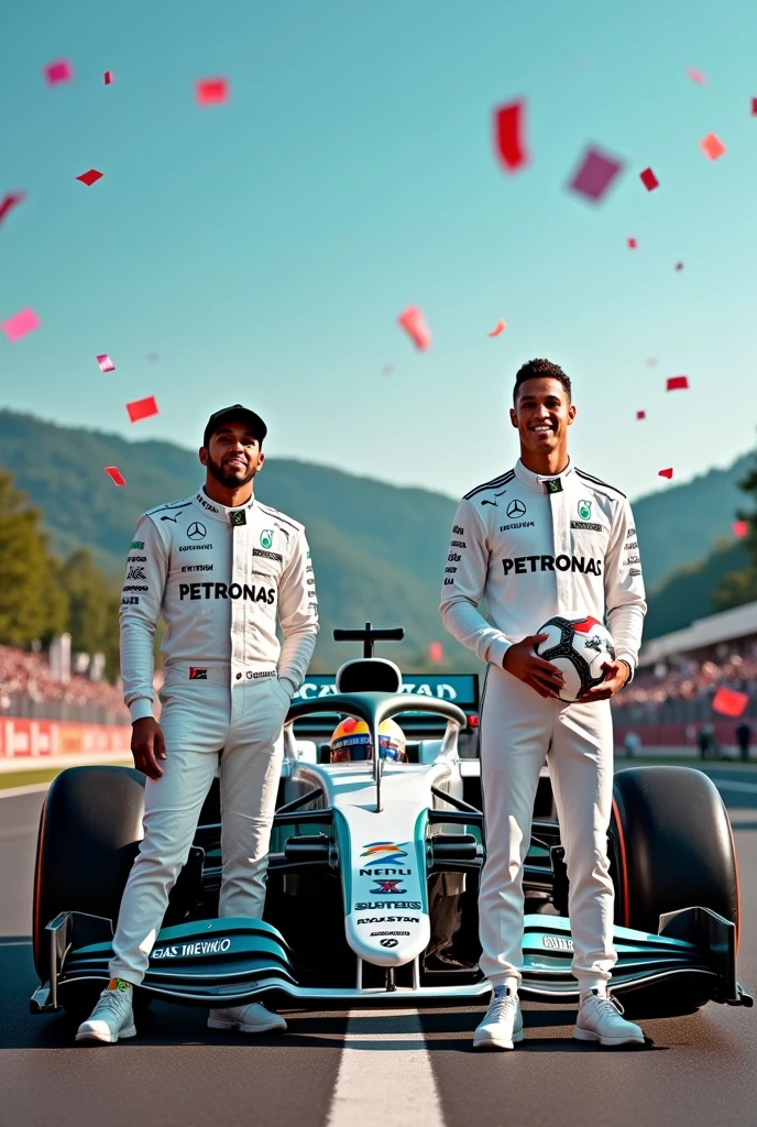 Lewis Hamilton e Cristiano Ronaldo 