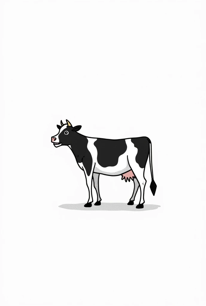 create a very minimalist drawing, about a cow that is bellowing, This image will be placed in a power point presentation