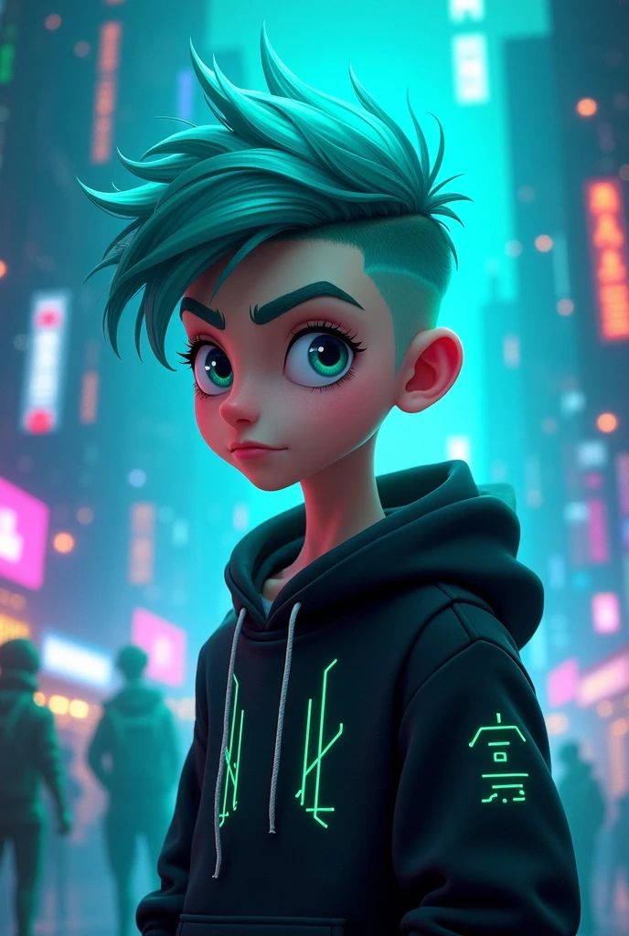 Make a profile picture of a striking animated gamer boy