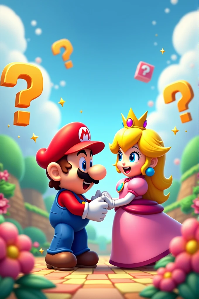 Peach bump with Mario naked