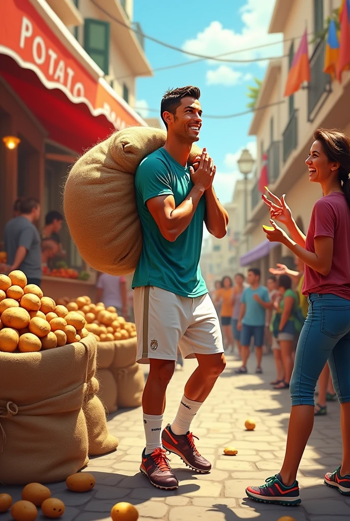 Cristiano Ronaldo sell potatoes