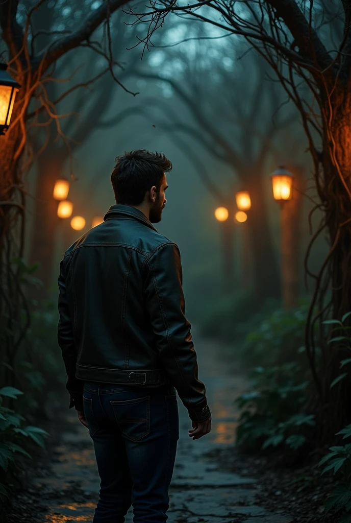 In front of man listen some kind of mysterious voice and he seen back at evening 
