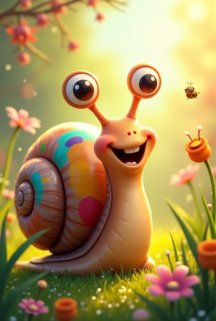 A snail sammy smioing