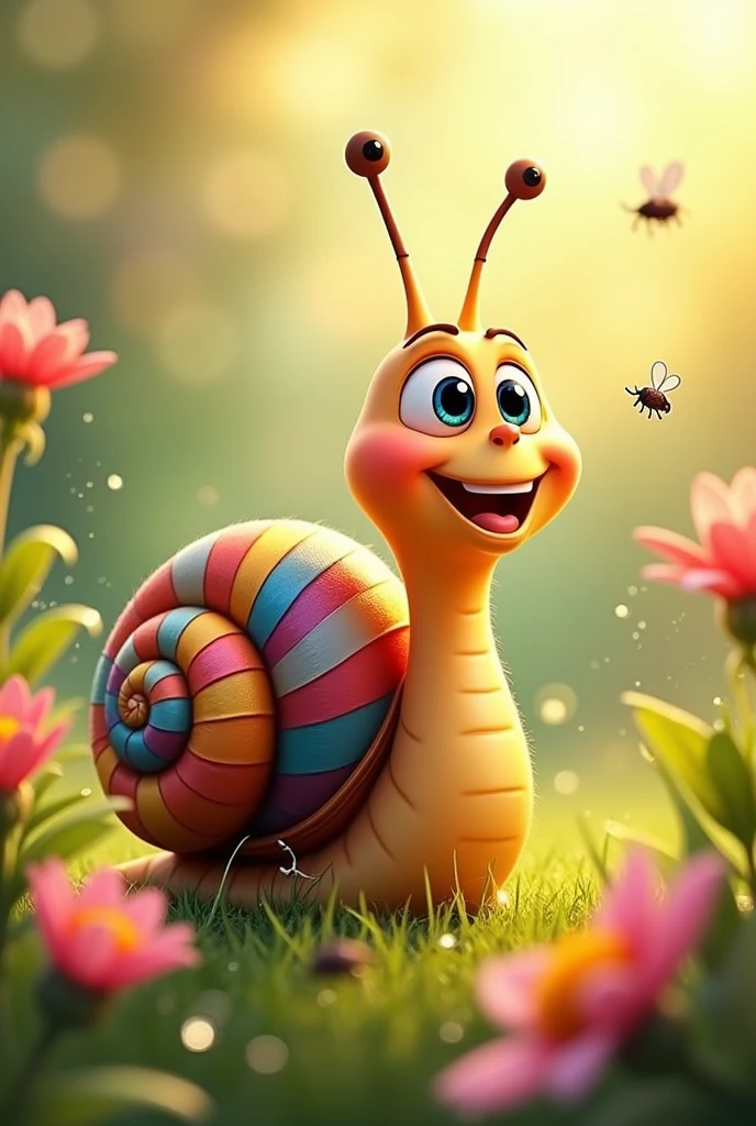 A snail sammy smioing