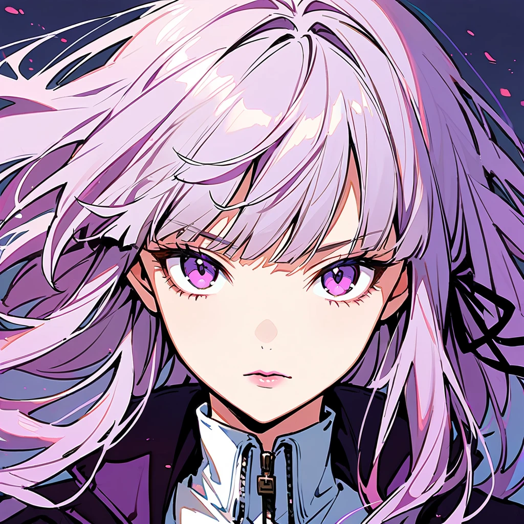 (Kirigiri Kyoko), closeup of pink lip, (point of viewer), romantic, (floating hair, ), (looking at viewer), (expressionless face, ), 