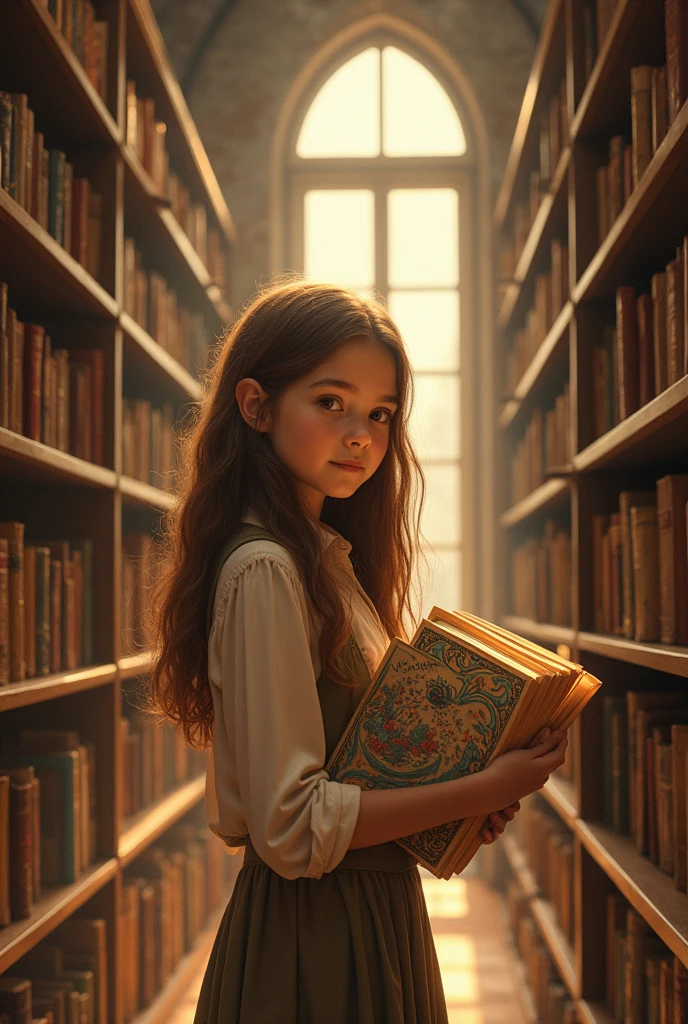 Girl with brown files and the files title 'Fae marron Files' 