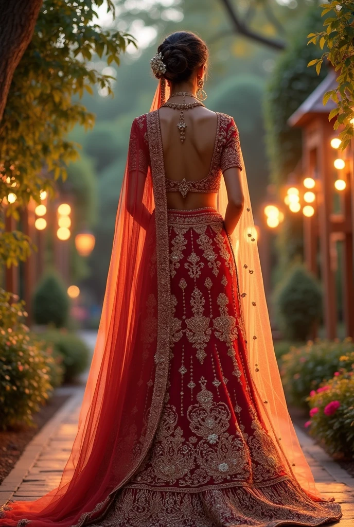 Full Illustration of a Pakistani nikkah bride
From their backs