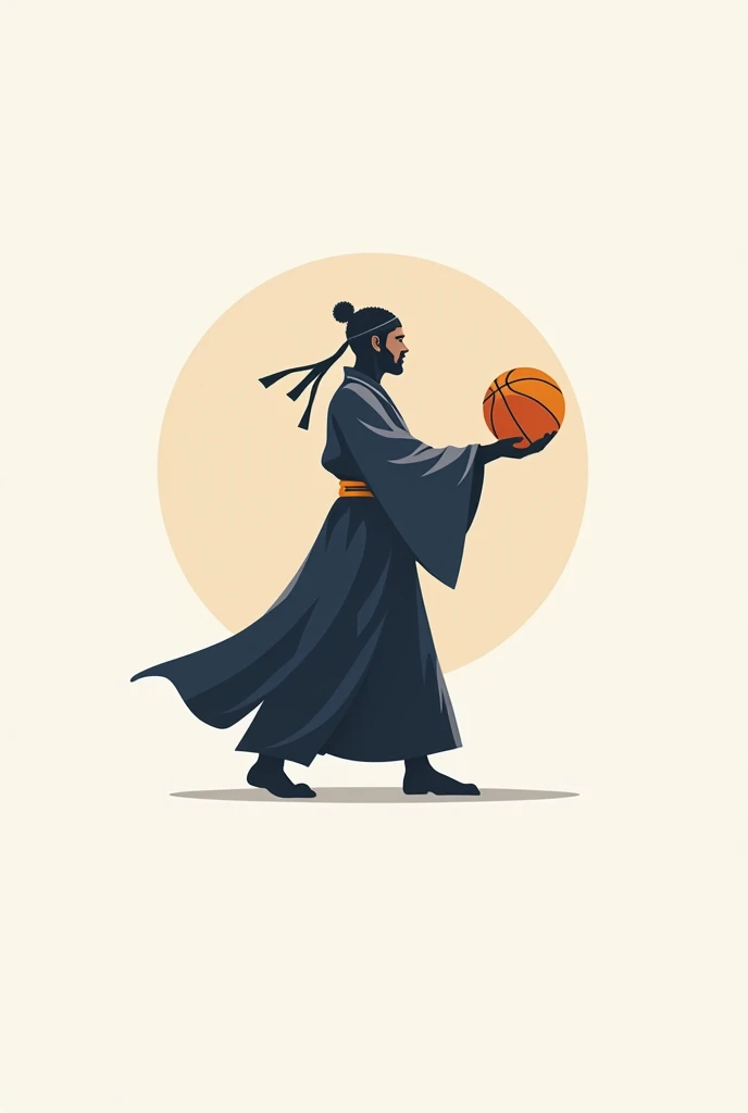 minimalist basketball sensei logo