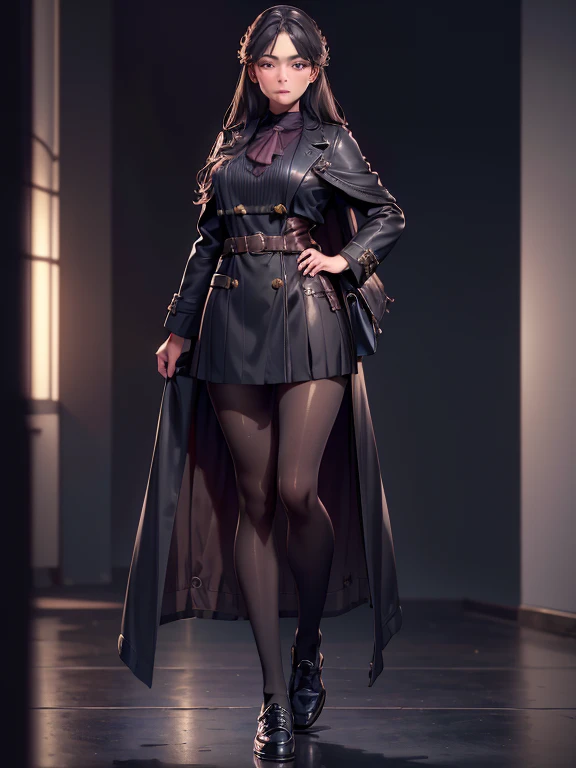 ((masterpiece)), best quality, extremely detailed face, ultra high res, (photorealistic:1.4), Amazing, finely detail, huge filesize, correct exposure, 1 girl, Athletic Body, 172cm height, (intricate details), SOLO, looking at the viewer, perfect lighting, realistic, lips, blush, shiny skin, fair skin, extremely detailed face, beautiful detailed eyes, (detail skin:1.2),  depth of view, ,((school uniform, overcoat,leather shoes,)), fullbody shot, standing,