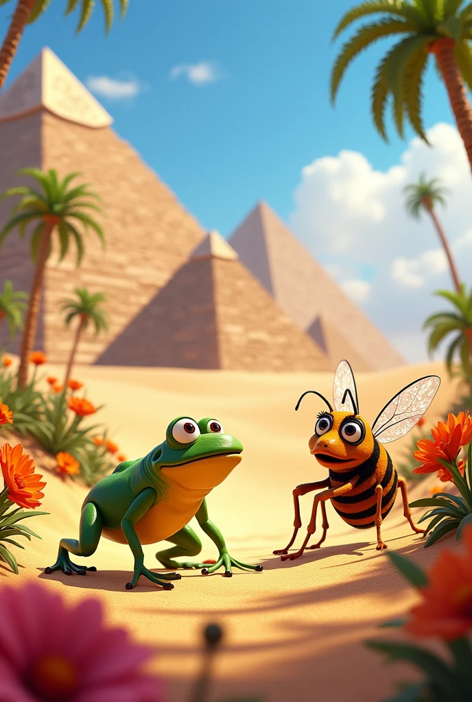 create an image that represents the 10 plagues of egypt from the bible in disney pixar format
