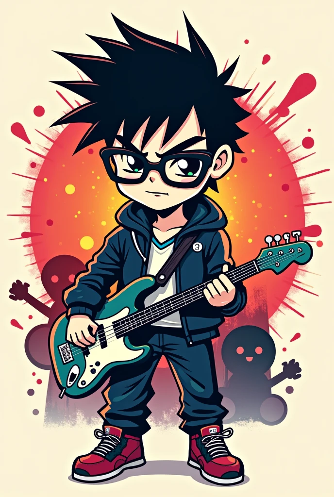 logo band Kaneko's common sense and nonsense Glasses Downer Cool Keep it simple Be fashionable anarchy guitar base drum Asian Kung Fu Generation