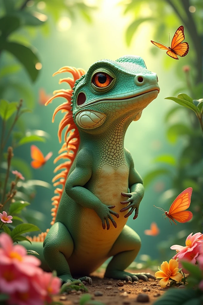 Believe me, the following characteristics are an iguana: brown eyes and straight hair, not too long, not too short.