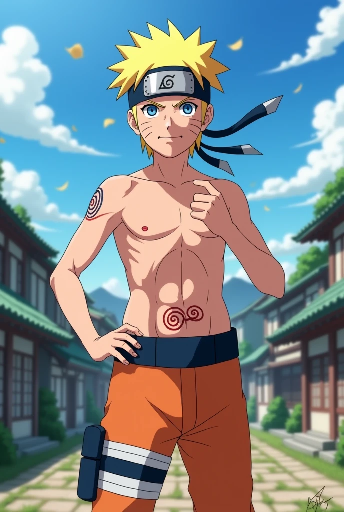 Naruto without a shirt