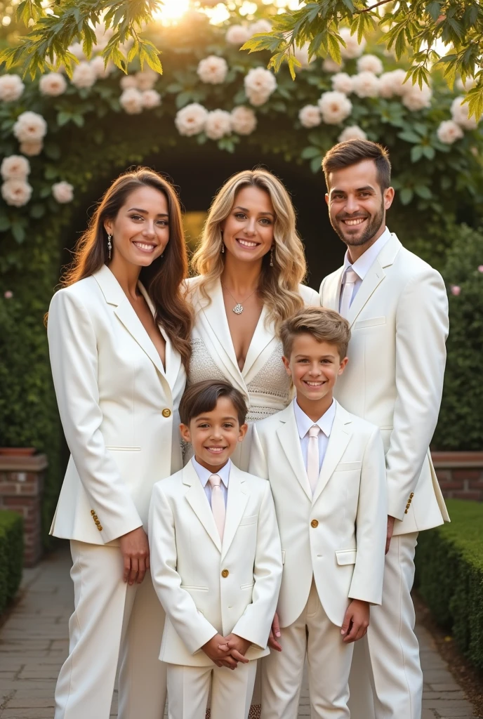 Please 3 sisters 2 brothers white suit