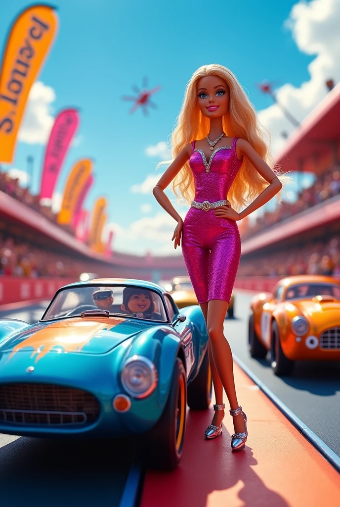 Image of Barbie and Hot Wheels with the name of the Jeremy&#39;s 