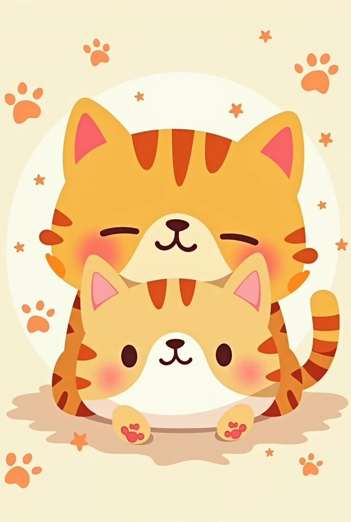 Logo cartoon cat with closed eyes and closed mouth, Nothing, Half cat, illustration of 2 cats, Orange Cat, Orange Cat, Kawaii cat, cat design, cats, an Orange Cat, Иллюстрация cats, Yuko Tatsushima, Cat themed banner, cats, meow, cute illustration, beast, Логотип темы cats