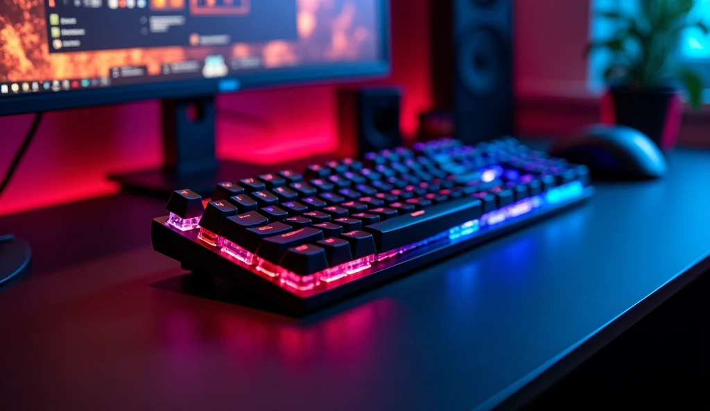 RGB keyboards often have a variety of settings and customization functions, which may include basic lighting modes.: Such as a single color backlight or color changing according to button presses, lighting effects: Such as pulse color change, Fire movement, Or lighting according to the rhythm of button presses, fine adjustment: For example, setting individual key lighting or creating custom lighting patterns. Setting up and controlling an RGB keyboard usually uses software that comes with the keyboard, which allows you to customize the effects and colors as desired.
