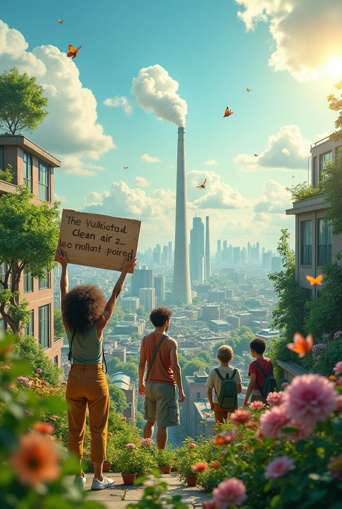 People working to make the world a better place and change air pollution